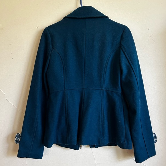 *Stunning* Peacock Blue Toggle Women's Jacket from Anthropologie - Picture 5 of 5